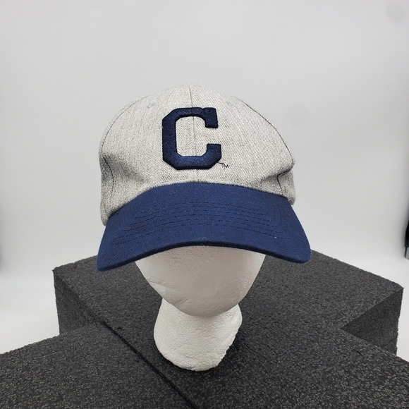 Cleveland Indians Hat Guardians C Baseball Cap Blue Gray Hall Of Fame STH - Picture 1 of 10